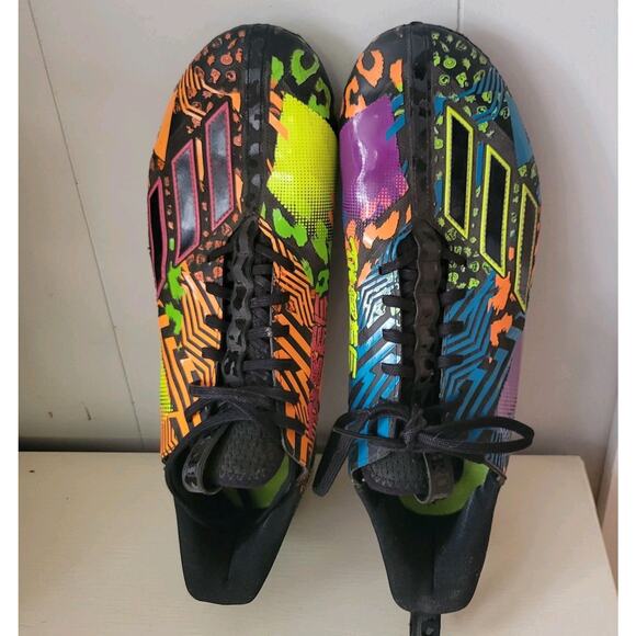 Adidas Adizero Three Stripe Life Cleats Multi Color Men's Size 12 Mix Pattern - Picture 3 of 10